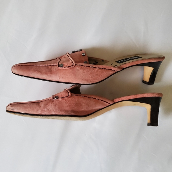 SOLD - SOLD - SOLD  Van Eli Pink Suede Slides - Picture 2 of 14